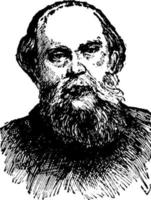 paul verlaine, årgång illustration vektor