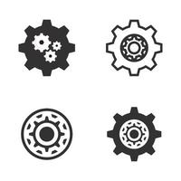 vektor logotyp teknologi digital tech vektor företag logotyp mall begrepp illustration. redskap elektronisk fabrik tecken. kugge hjul teknologi symbol seo emblem design element