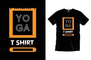Yoga-T-Shirt. modernes Yoga-Übungs-Meditationsturnhallen-Typografie-T-Shirt-Design für Drucke, Bekleidung, Vektor, Kunst, Illustration, Typografie, Poster, Vorlage, trendiges schwarzes T-Shirt-Design. vektor
