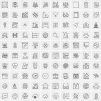 100 Business-Icons für Web- und Printmaterial vektor