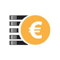 euro pengar vektor ikon illustration design mall - vektor