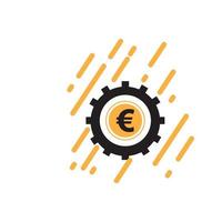 Euro-Geld-Vektor-Icon-Illustration Design-Vorlage - Vektor