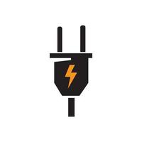 Logo-Vorlage für elektrische Stecker, Vektorgrafik-Design vektor