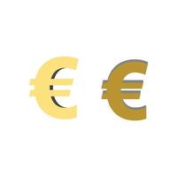 Euro-Geld-Vektor-Icon-Illustration Design-Vorlage - Vektor