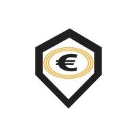 Euro-Geld-Vektor-Icon-Illustration Design-Vorlage - Vektor