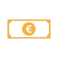 Euro-Geld-Vektor-Icon-Illustration Design-Vorlage - Vektor