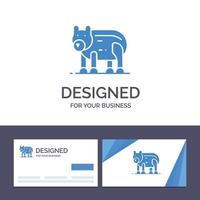 kreativ företag kort och logotyp mall djur- Björn polär kanada vektor illustration