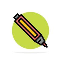 utbildning penna penna abstrakt cirkel bakgrund platt Färg ikon vektor