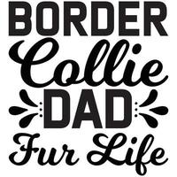 Border-Collie-Papa-Pelz-Leben vektor