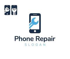 mobil telefon reparera logotyp. telefon service logotyp mönster begrepp vektor