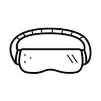 Sportbrille für Abfahrtsski-Symbol, Vektor-Doodle-Element, Cartoon-Illustration, Konzept von Outdoor-Aktivitäten oder Sport vektor