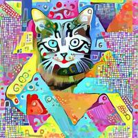 abstrakt kattunge porträtt vektor