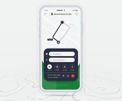 Karta gps navigering ux ui begrepp, smartphone Karta Ansökan destination punkt på skärm, app Sök Karta navigera, teknologi Karta, stad navigering Kartor, leverans ryttare, gata, Spår, plats vektor