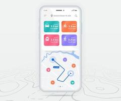 Karta gps navigering ux ui begrepp, smartphone Karta Ansökan och destination precisera på skärm, app Sök Karta navigera, teknologi Karta, stad navigering Kartor, stad gata, spårning, plats, vektor