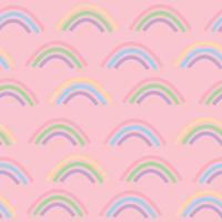 Regenbogenmuster im flachen Stil. sanfter süßer pastellhintergrund vektor