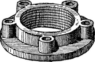 fläns, årgång illustration. vektor