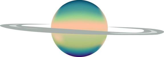 planet saturnus, illustration, vektor på vit bakgrund