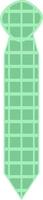 Green Man Krawatte mit Quadraten, Illustration, Vektor, auf weißem Hintergrund. vektor