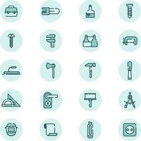 Hausreparatur-Icon-Set, Illustration, Vektor auf weißem Hintergrund.