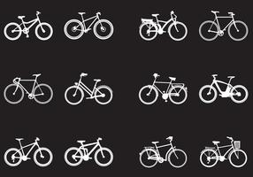 Silhuett av olika slags cykel vektor