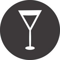 Martini im Glas, Symbolabbildung, Vektor auf weißem Hintergrund