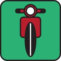 rotes Motorrad, Illustration, Vektor auf weißem Hintergrund.