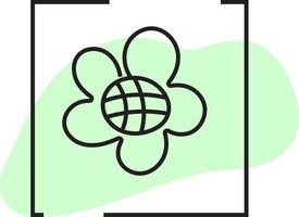 saisonale minimale Blume, Symbolillustration, Vektor auf weißem Hintergrund