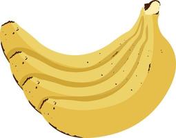 gul bananer, illustration, vektor på vit bakgrund