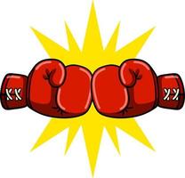 boxning handske. röd element av sportkläder vektor
