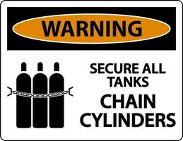 varning tecken säkra Allt tankar, kedja cylindrar vektor