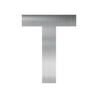 silver- metall textur, engelsk alfabet brev t på vit bakgrund - vektor