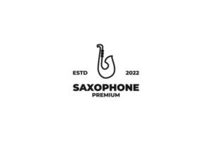 saxofon ikon logotyp design vektor illustration