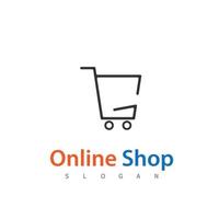 Online-Shopping-Logo-Design-Symbol vektor