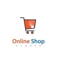 Online-Shopping-Logo-Design-Symbol vektor