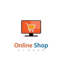 Online-Shopping-Logo-Shop-Symbol vektor