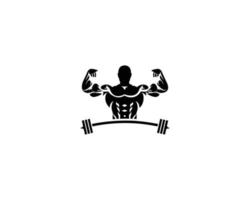 Fitnessstudio Bodybuilding Fitness Club Logo Design Symbol Vektorvorlage. vektor