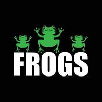 Frosch-T-Shirt-Design vektor