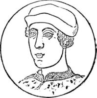 henry vi, årgång illustration vektor