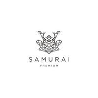 Designvorlage für geometrische Samurai-Logo-Symbole vektor