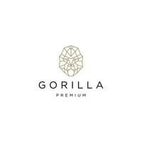 gorilla huvud logotyp ikon design mall vektor