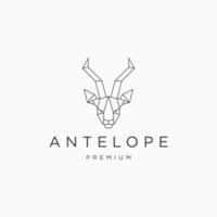 Antilopen-Logo-Vektor-Icon-Design-Vorlage vektor
