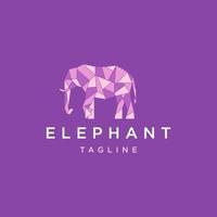 elefant geometrisk logotyp ikon design mall vektor