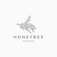 Honigbienen-Logo-Vektor-Icon-Design-Vorlage vektor