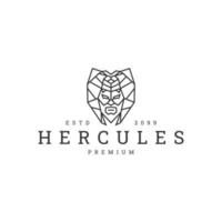 hercules geometrisk polygonal logotyp vektor ikon design mall