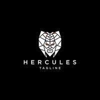 hercules geometrisk polygonal logotyp vektor ikon design mall