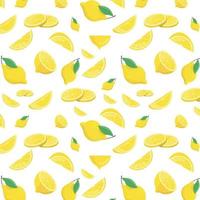 citron- skivor sömlös mönster design vektor