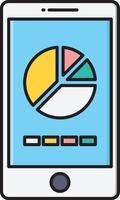 mobil Diagram vektor illustration på en bakgrund.premium kvalitet symbols.vector ikoner för begrepp och grafisk design.