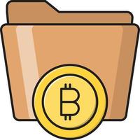 bitcoin mapp vektor illustration på en bakgrund.premium kvalitet symbols.vector ikoner för begrepp och grafisk design.