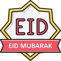 eid mubarik-vektorillustration auf einem hintergrund. hochwertige symbole. vektorikonen für konzept und grafikdesign. vektor