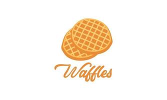 Waffel-Dessert Süßspeisen-Bäckerei-Logo vektor